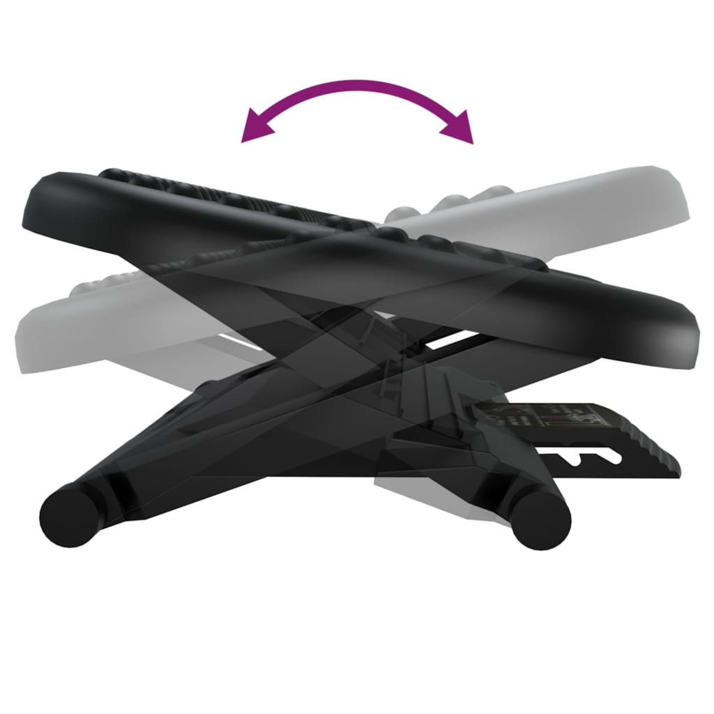 Poggiapiedi Nero 46x34,5x11 cm 51730