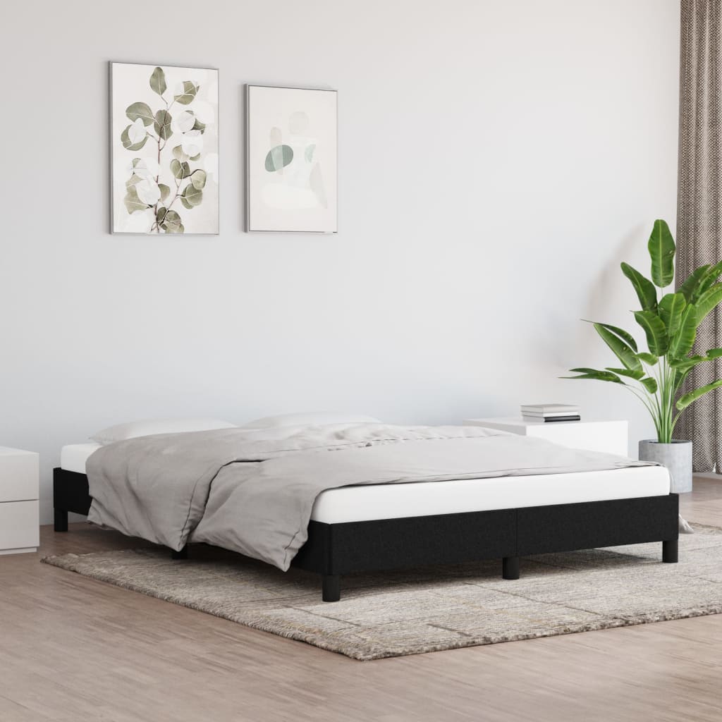 Giroletto senza Materasso-Struttura Letto Nero 140x190 cm in Tessuto 691155