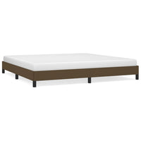 Giroletto senza Materasso-Struttura Letto Marrone Scuro 200x200 cm in Tessuto 178519