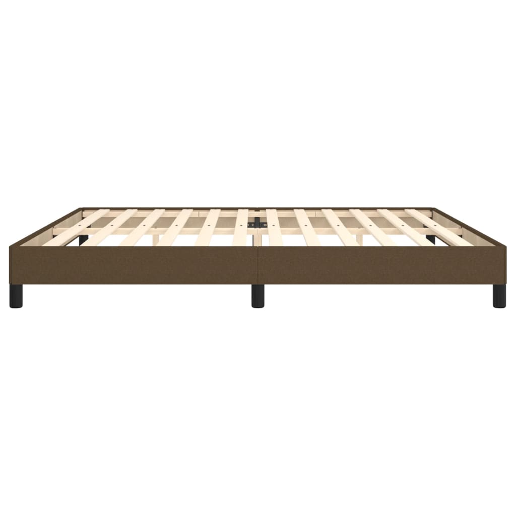 Giroletto senza Materasso-Struttura Letto Marrone Scuro 200x200 cm in Tessuto 178519