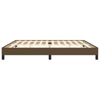 Giroletto senza Materasso-Struttura Letto Marrone Scuro 200x200 cm in Tessuto 178519