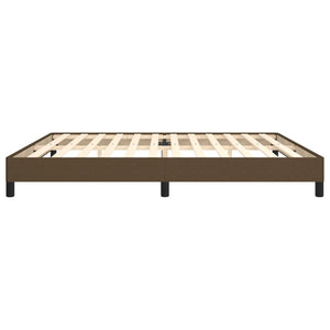 Giroletto senza Materasso-Struttura Letto Marrone Scuro 200x200 cm in Tessuto 178519