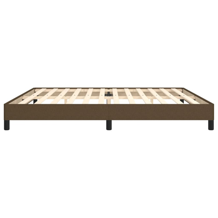 Giroletto senza Materasso-Struttura Letto Marrone Scuro 200x200 cm in Tessuto 178519