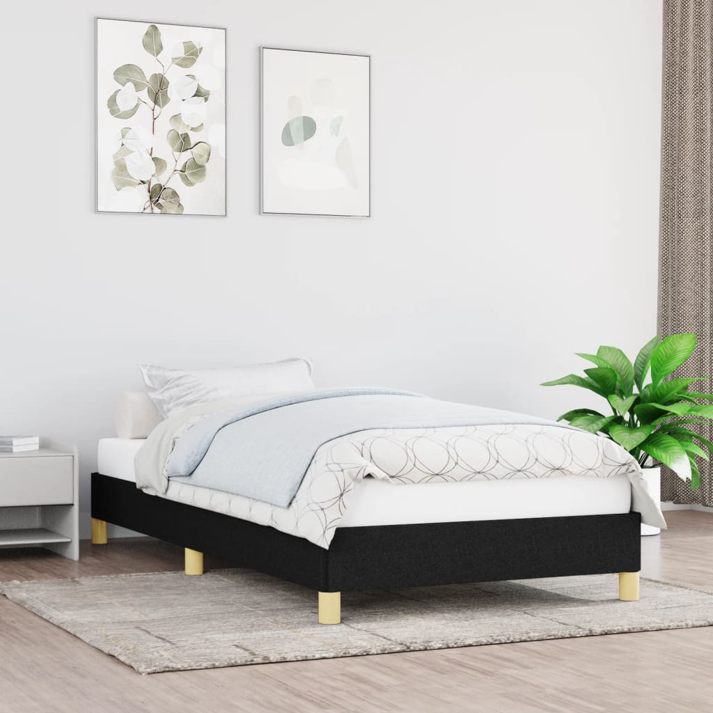 Giroletto senza Materasso-Struttura Letto Nero 80x200 cm Tessuto 162858