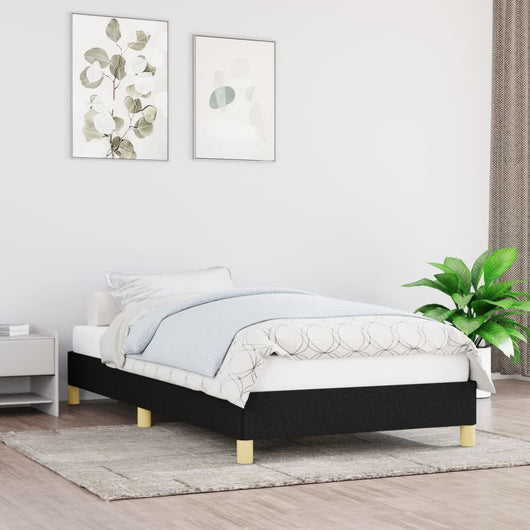 Giroletto senza Materasso-Struttura Letto Nero 90x200 cm in Tessuto 992117