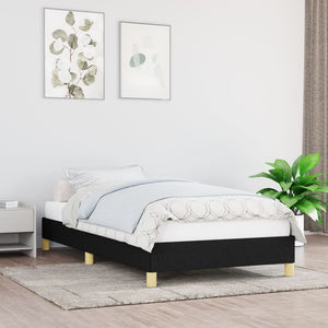 Giroletto senza Materasso-Struttura Letto Nero 100x200 cm in Tessuto 929991