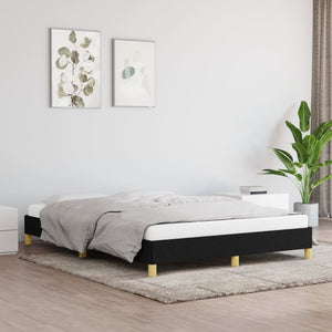 Giroletto senza Materasso-Struttura Letto Nero 140x190 cm in Tessuto 661987