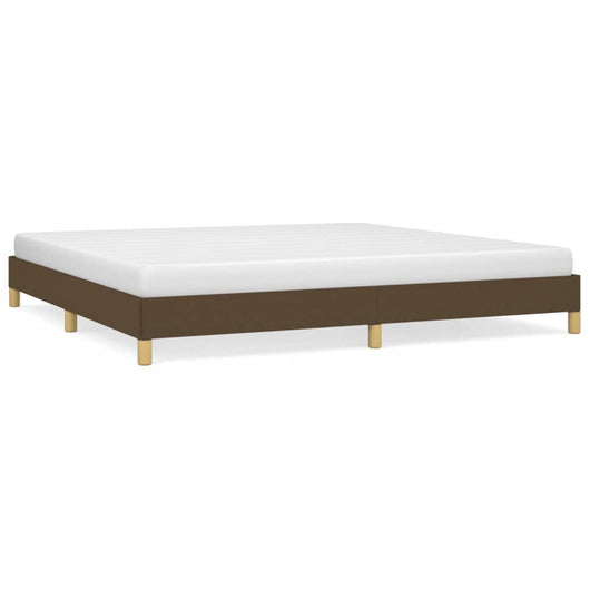 Giroletto senza Materasso-Struttura Letto Marrone Scuro 200x200 cm in Tessuto 611656
