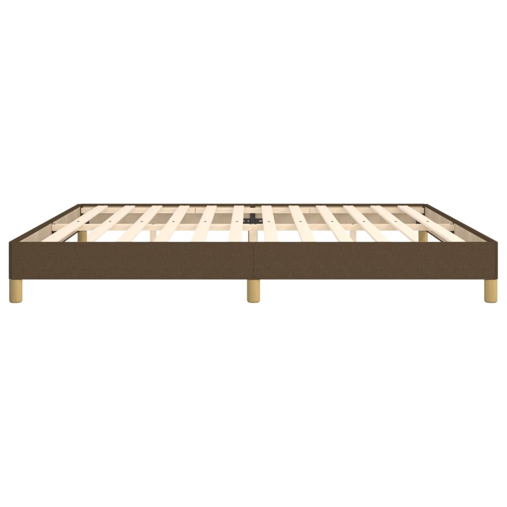Giroletto senza Materasso-Struttura Letto Marrone Scuro 200x200 cm in Tessuto 611656