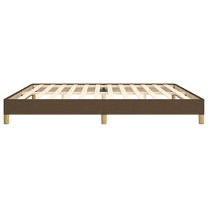 Giroletto senza Materasso-Struttura Letto Marrone Scuro 200x200 cm in Tessuto 611656
