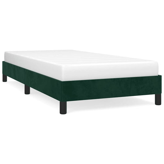 Giroletto senza Materasso-Struttura Letto Verde Scuro 80x200 cm in Velluto 279002