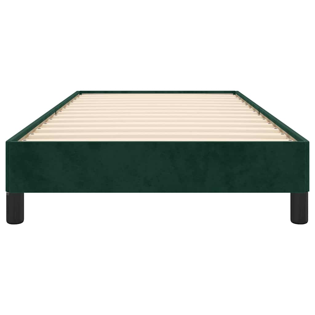 Giroletto senza Materasso-Struttura Letto Verde Scuro 80x200 cm in Velluto 279002