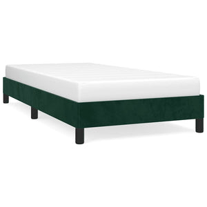 Giroletto senza Materasso-Struttura Letto Verde Scuro 90x190 cm in Velluto 722919