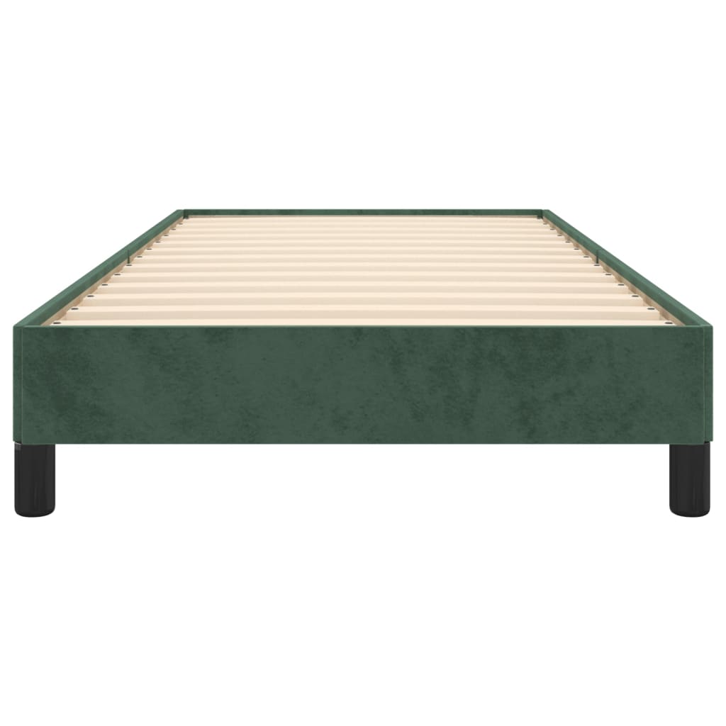 Giroletto senza Materasso Verde Scuro 90x190 cm in Velluto 346949