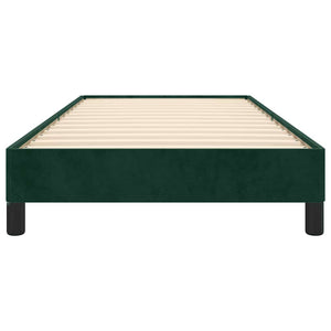 Giroletto senza Materasso-Struttura Letto Verde Scuro 90x190 cm in Velluto 722919
