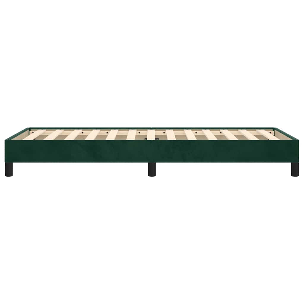 Giroletto senza Materasso-Struttura Letto Verde Scuro 90x190 cm in Velluto 722919