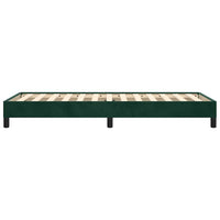 Giroletto senza Materasso-Struttura Letto Verde Scuro 90x190 cm in Velluto 722919
