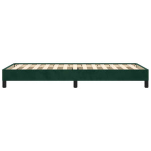 Giroletto senza Materasso-Struttura Letto Verde Scuro 90x190 cm in Velluto 722919
