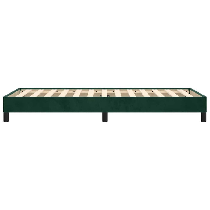 Giroletto senza Materasso-Struttura Letto Verde Scuro 90x190 cm in Velluto 722919