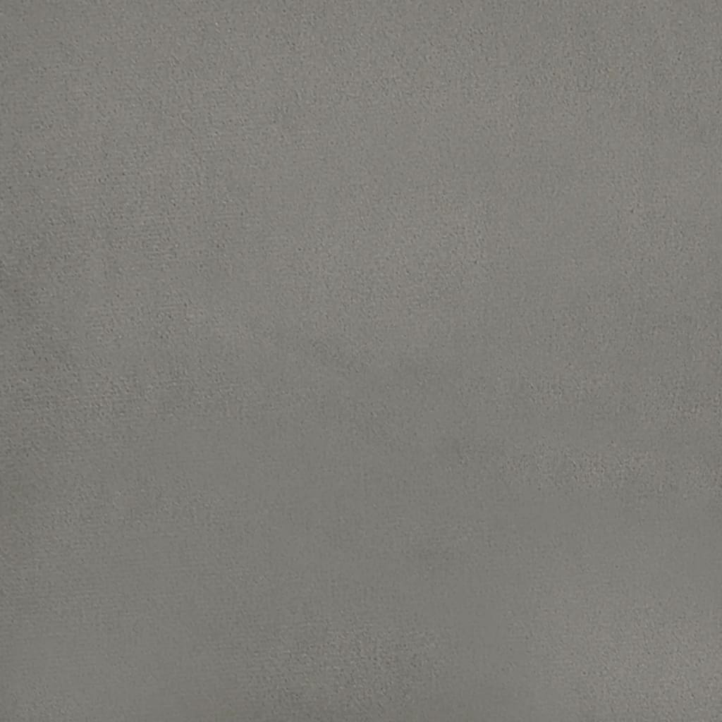 Giroletto senza Materasso Grigio Chiaro 90x200 cm Velluto 346952