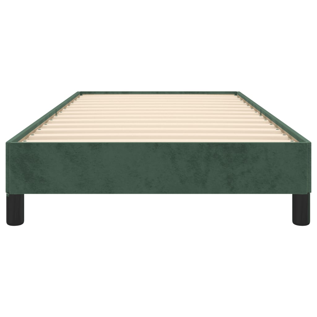 Giroletto senza Materasso Verde Scuro 90x200 cm in Velluto 346955