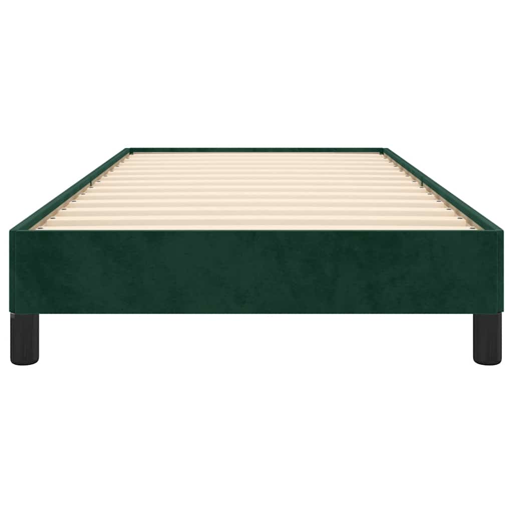 Giroletto senza Materasso-Struttura Letto Verde Scuro 90x200 cm in Velluto 722103