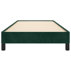 Giroletto senza Materasso-Struttura Letto Verde Scuro 90x200 cm in Velluto 722103
