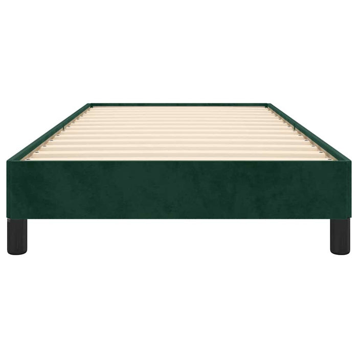 Giroletto senza Materasso-Struttura Letto Verde Scuro 90x200 cm in Velluto 722103