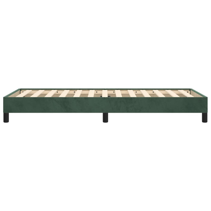 Giroletto senza Materasso Verde Scuro 90x200 cm in Velluto 346955