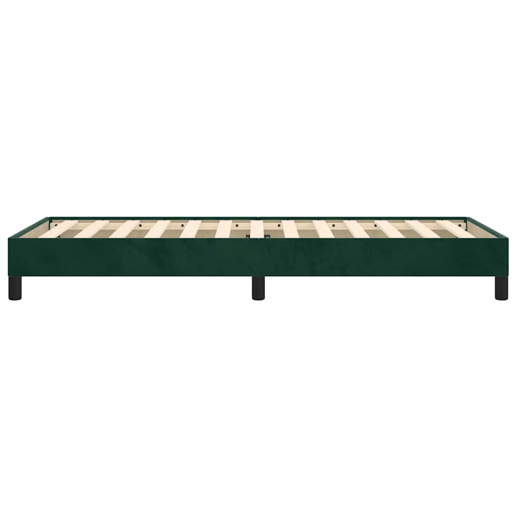 Giroletto senza Materasso-Struttura Letto Verde Scuro 90x200 cm in Velluto 722103
