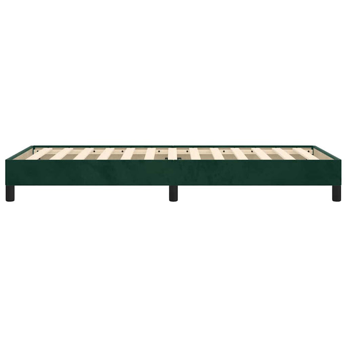 Giroletto senza Materasso-Struttura Letto Verde Scuro 90x200 cm in Velluto 722103