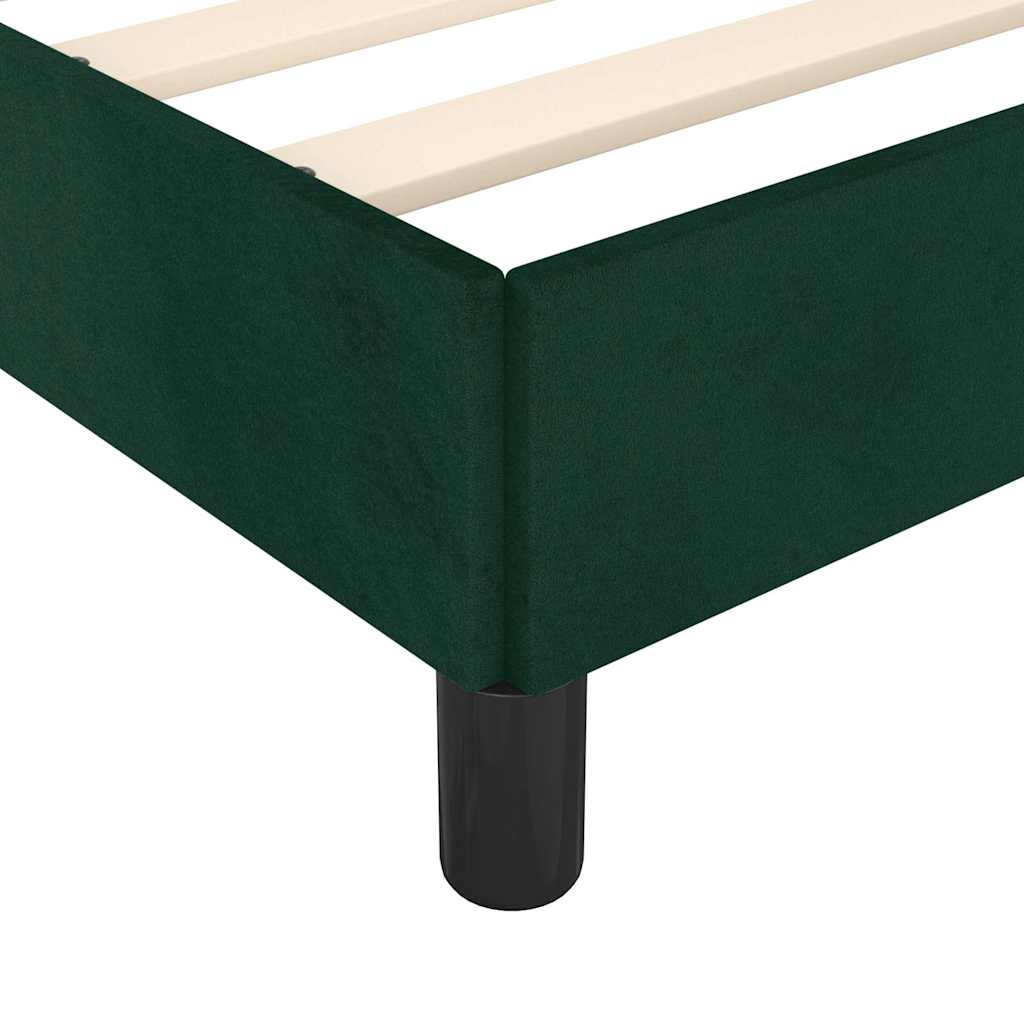 Giroletto senza Materasso-Struttura Letto Verde Scuro 90x200 cm in Velluto 722103