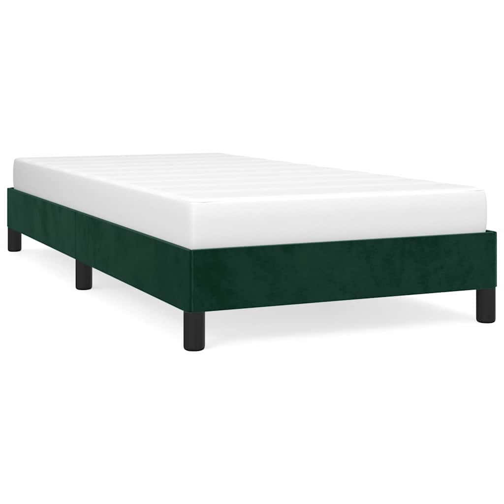 Giroletto senza Materasso-Struttura Letto Verde Scuro 100x200 cm in Velluto 784614