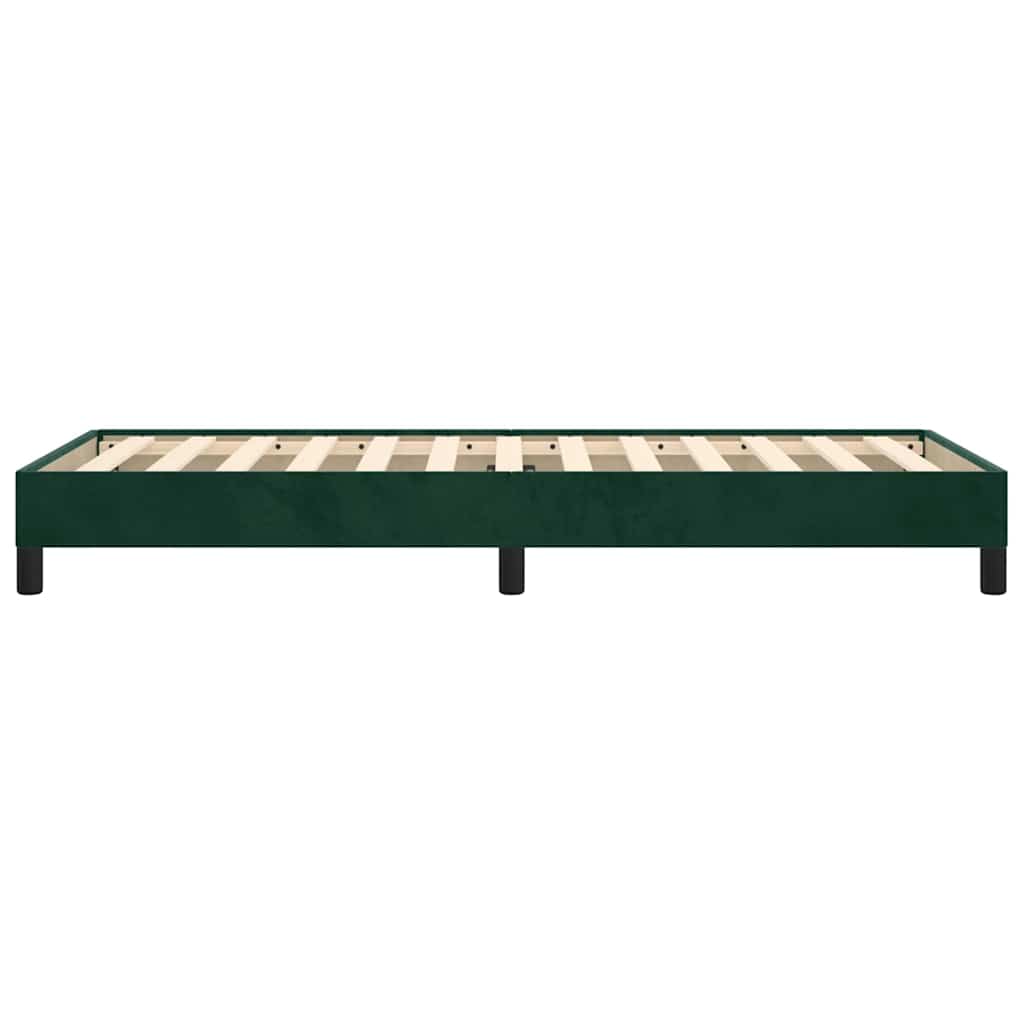 Giroletto senza Materasso-Struttura Letto Verde Scuro 100x200 cm in Velluto 784614
