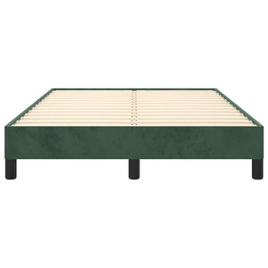 Giroletto senza Materasso-Struttura Letto Verde Scuro 120x200 cm in Velluto 586352