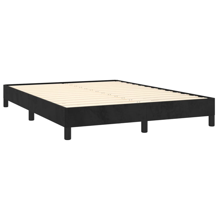 Giroletto senza Materasso-Struttura Letto Nero 140x190 cm in Velluto 598298