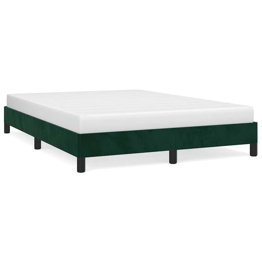 Giroletto senza Materasso-Struttura Letto Verde Scuro 140x190 cm in Velluto 515159