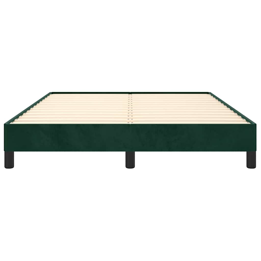 Giroletto senza Materasso-Struttura Letto Verde Scuro 140x190 cm in Velluto 515159