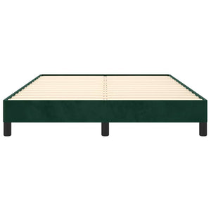 Giroletto senza Materasso-Struttura Letto Verde Scuro 140x190 cm in Velluto 515159