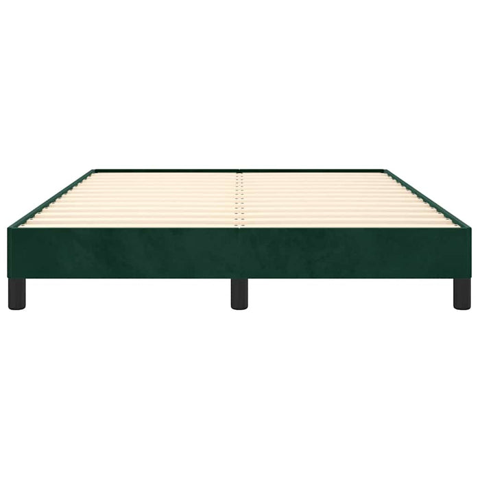 Giroletto senza Materasso-Struttura Letto Verde Scuro 140x190 cm in Velluto 515159