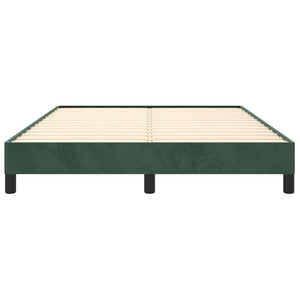 Giroletto senza Materasso Verde Scuro 140x190 cm in Velluto 346973