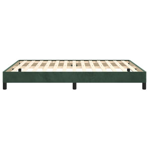 Giroletto senza Materasso-Struttura Letto Verde Scuro 140x190 cm in Velluto 515159