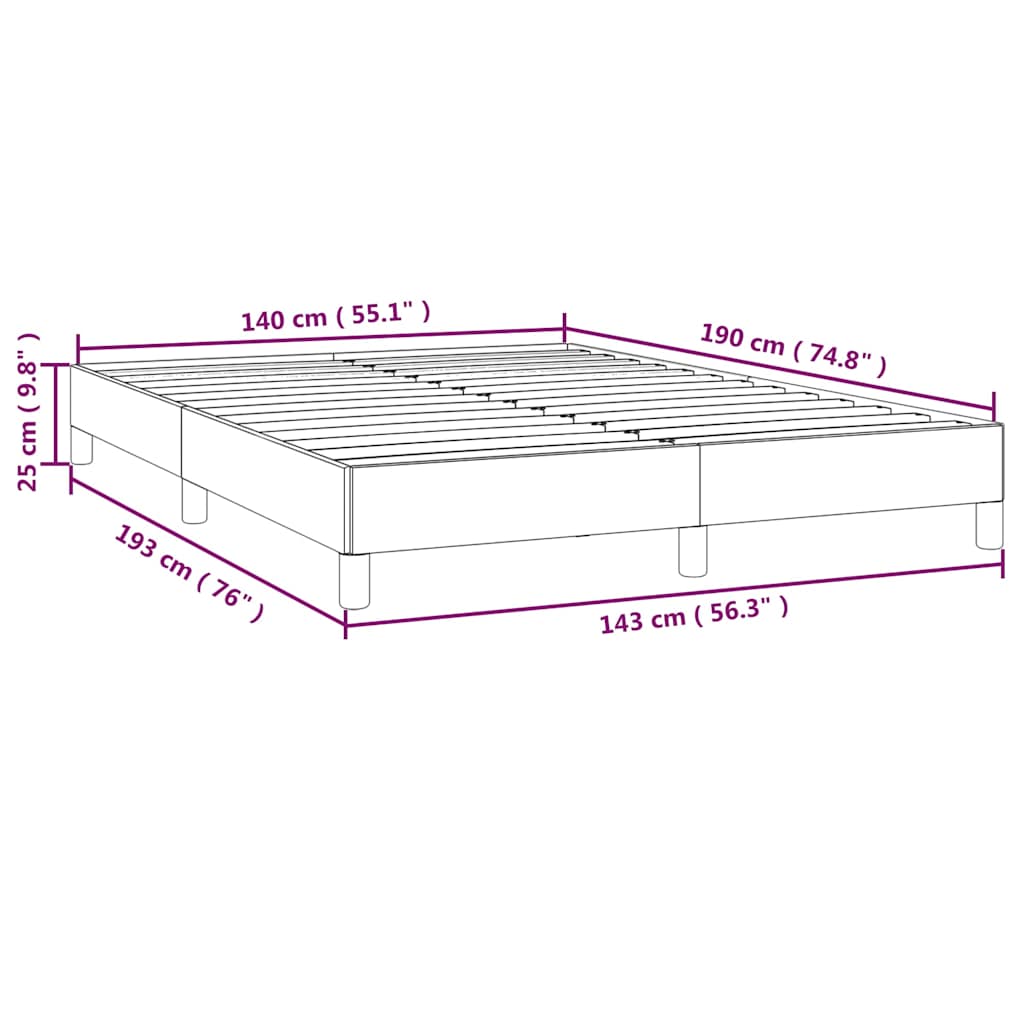 Giroletto senza Materasso-Struttura Letto Verde Scuro 140x190 cm in Velluto 515159