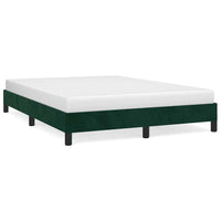 Giroletto senza Materasso-Struttura Letto Verde Scuro 140x200 cm in Velluto 544903