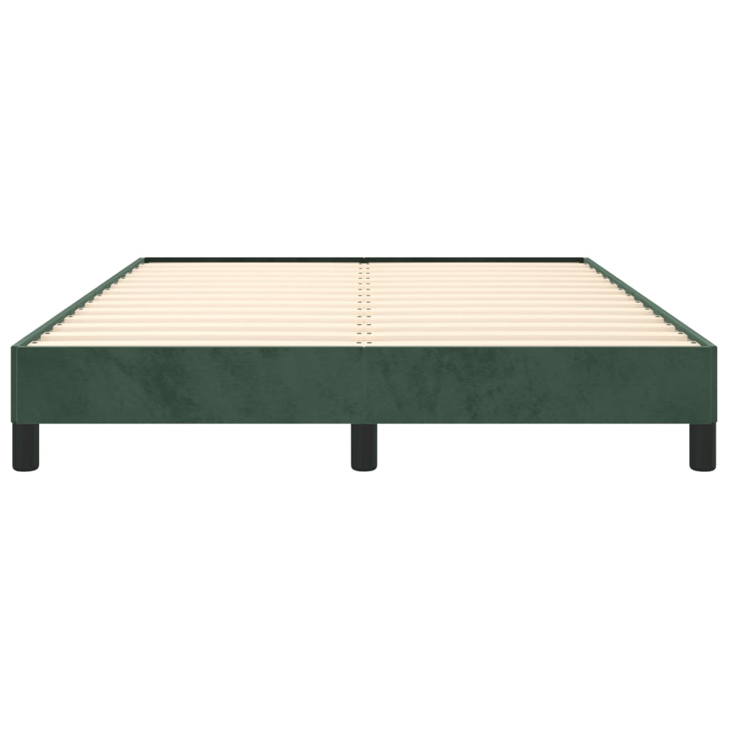 Giroletto senza Materasso Verde Scuro 140x200 cm in Velluto 346979