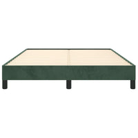 Giroletto senza Materasso Verde Scuro 140x200 cm in Velluto 346979