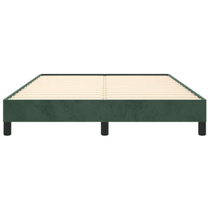 Giroletto senza Materasso Verde Scuro 140x200 cm in Velluto 346979
