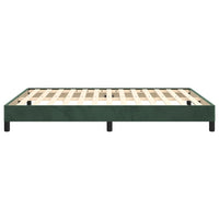 Giroletto senza Materasso Verde Scuro 140x200 cm in Velluto 346979