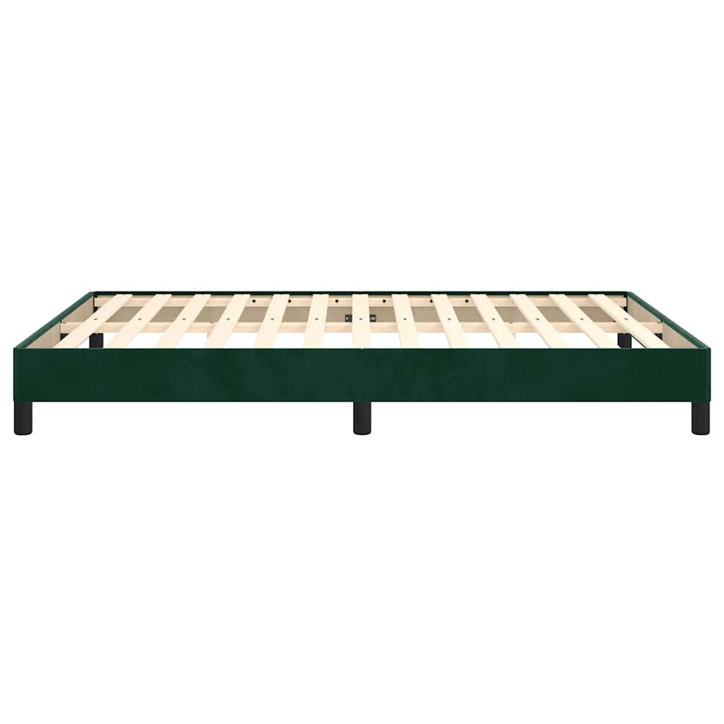 Giroletto senza Materasso-Struttura Letto Verde Scuro 140x200 cm in Velluto 544903
