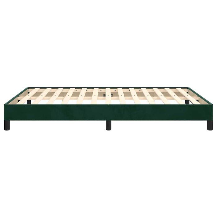 Giroletto senza Materasso-Struttura Letto Verde Scuro 140x200 cm in Velluto 544903